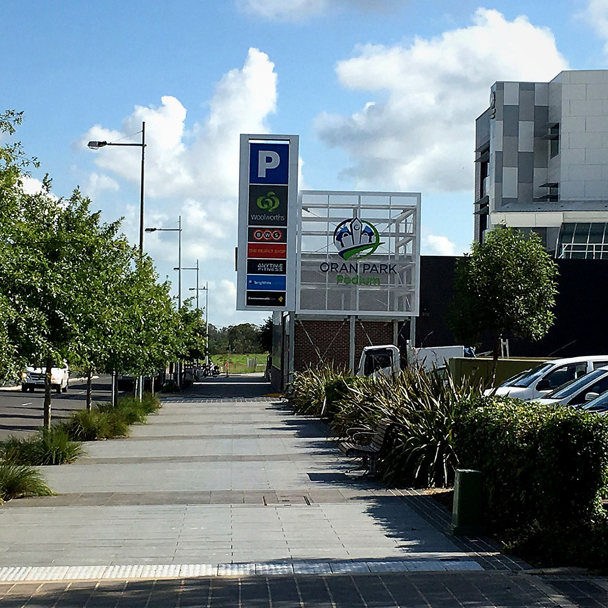 Oran Park Podium — surface cleaning and sealing by CityShine