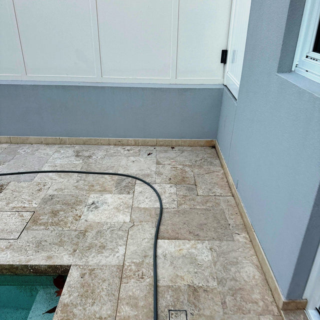 Travertine Pool and Outdoor Entertaining Area Cleaning and Sealing, Greystanes - project photo 4