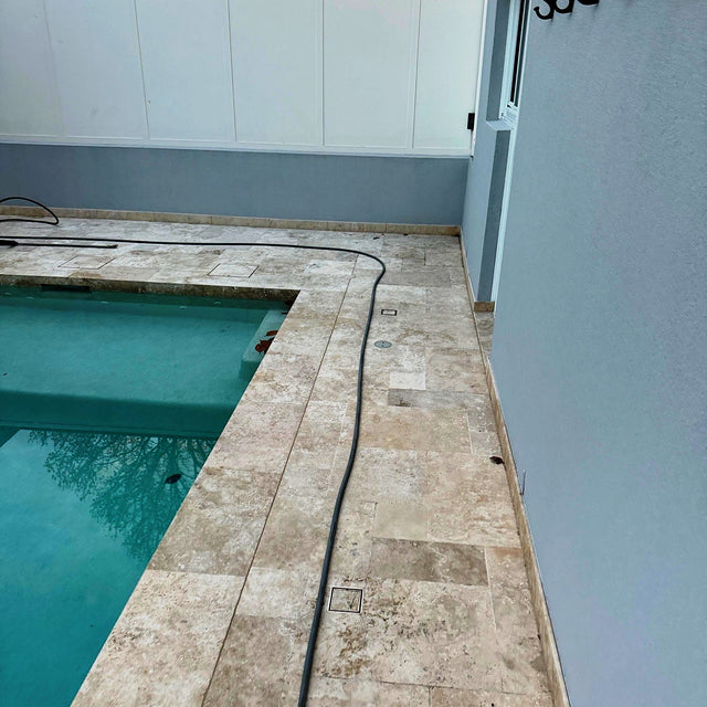 Travertine Pool and Outdoor Entertaining Area Cleaning and Sealing, Greystanes - project photo 5