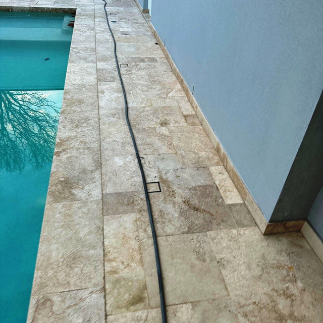 Travertine Pool and Outdoor Entertaining Area Cleaning and Sealing, Greystanes - project photo 6