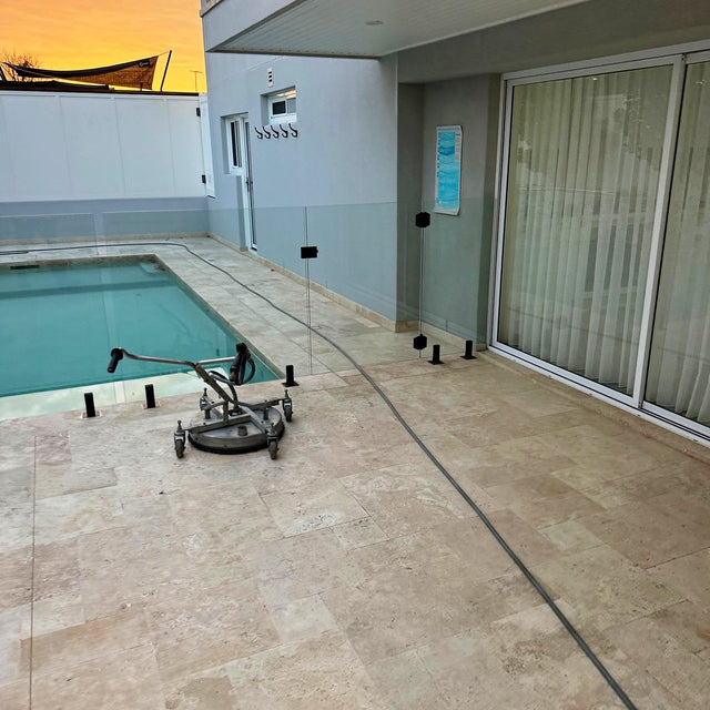 Travertine Pool and Outdoor Entertaining Area Cleaning and Sealing, Greystanes - project photo 8