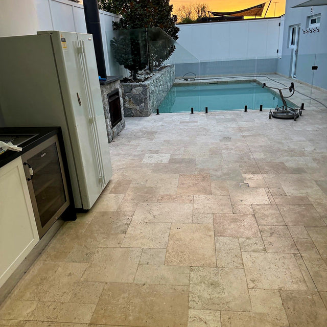 Travertine Pool and Outdoor Entertaining Area Cleaning and Sealing, Greystanes - project photo 9
