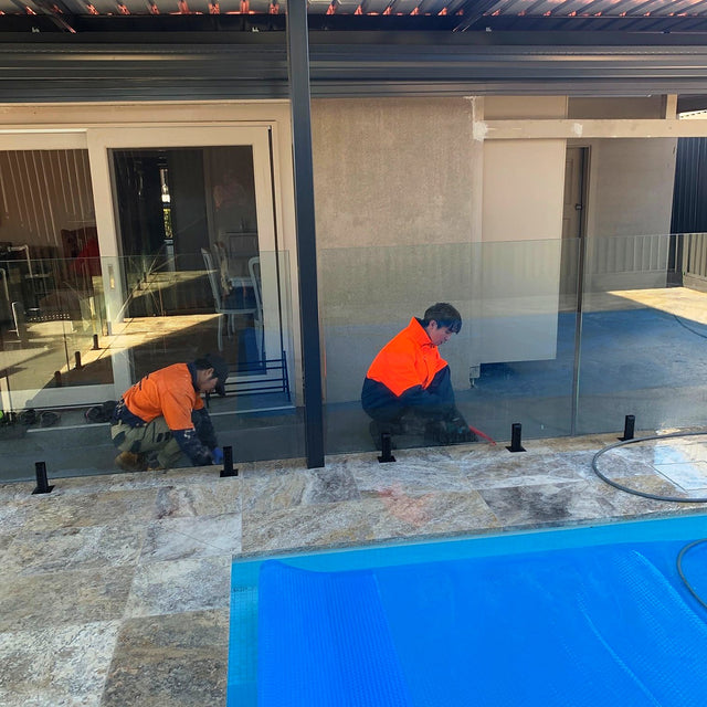 Travertine Pool Surround Cleaning, Sealing and Caulking, Croydon Park - project photo 3