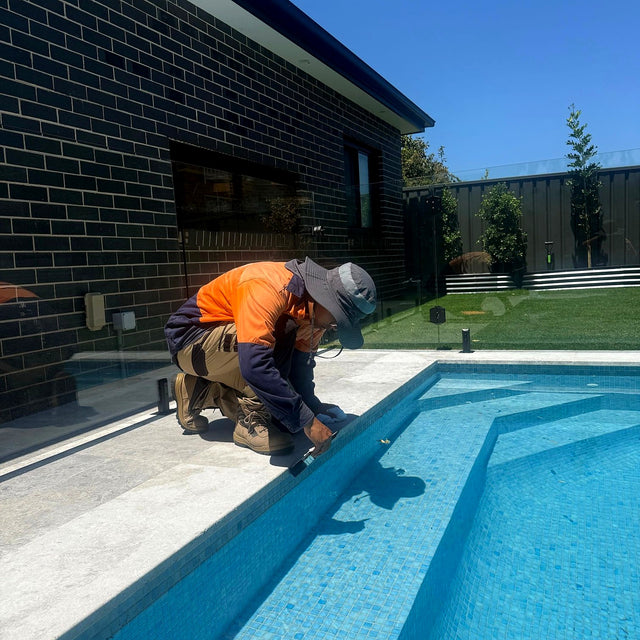 Pool Stone and Feature Wall Cleaning, Sealing and Caulking, Concord West - project photo 11