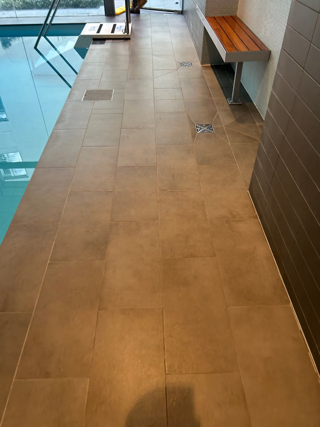 Indoor tiled pool surround in Milsons Point - After cleaning