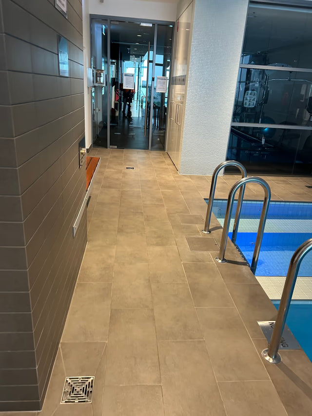 Indoor tiled pool access path in Milsons Point - After cleaning