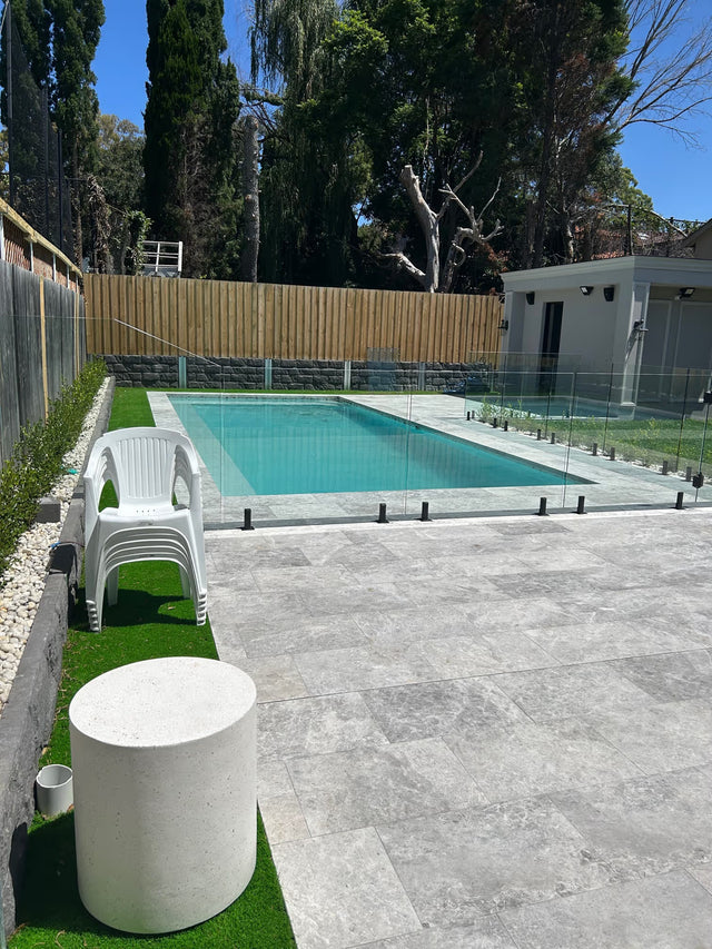 Marble pool surround after cleaning and sealing in Strathfield - After sealing