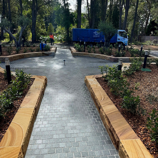 Granite Cobblestone Path Cleaning and Sealing - Dural - project photo 2