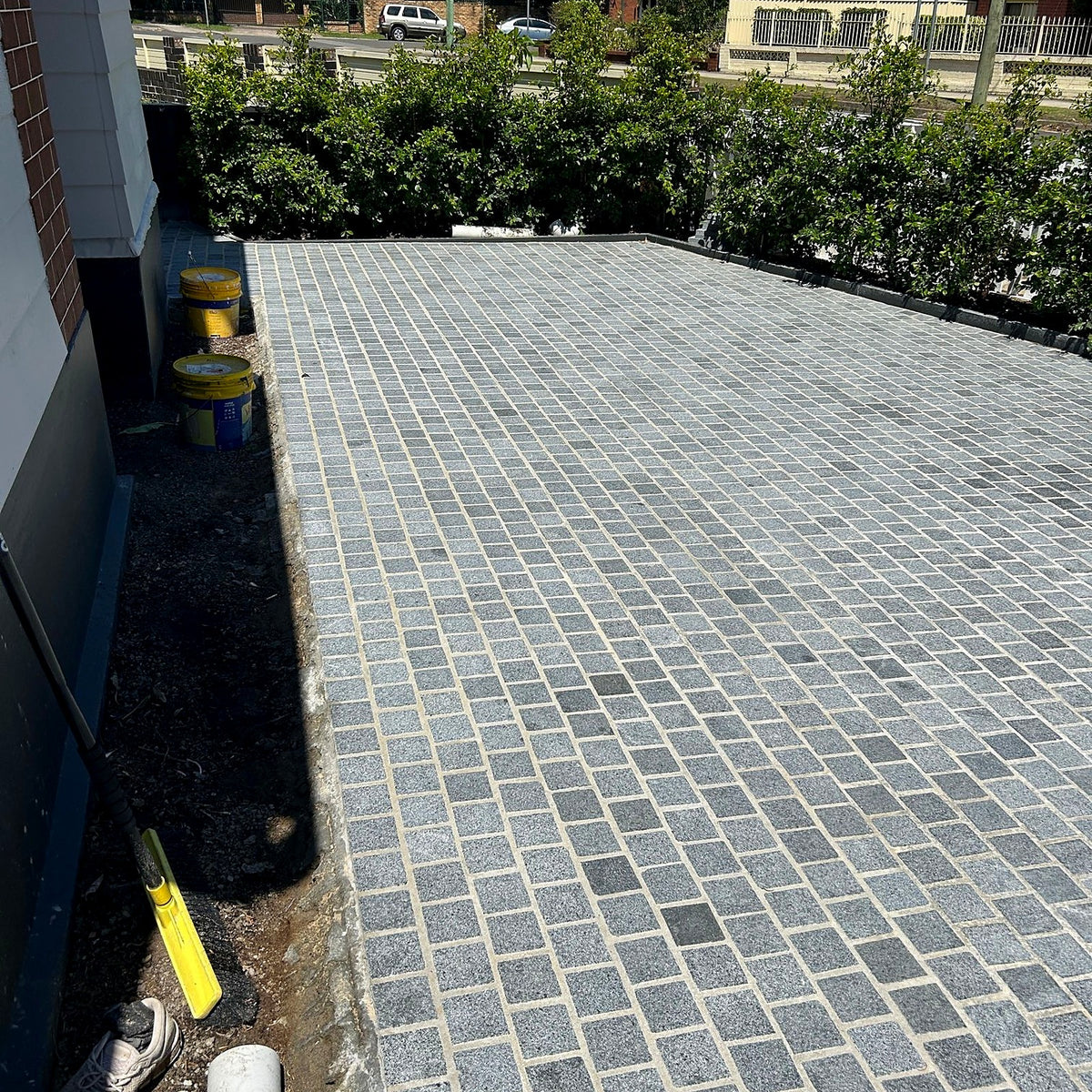 Paver Courtyard and Path Cleaning and Sealing - Croydon Park - project photo 1