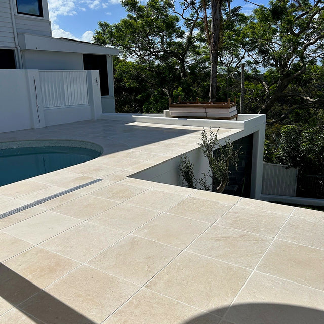 Limestone Terrace Cleaning and Sealing - Lugarno - project photo 2