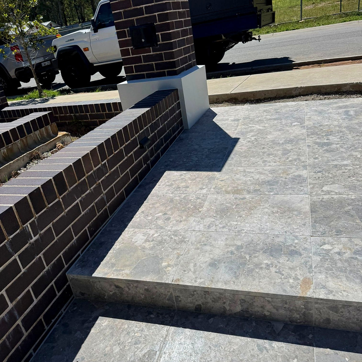 Brick Capping Cleaning, Sealing and Caulking - Denham Court - project photo 1