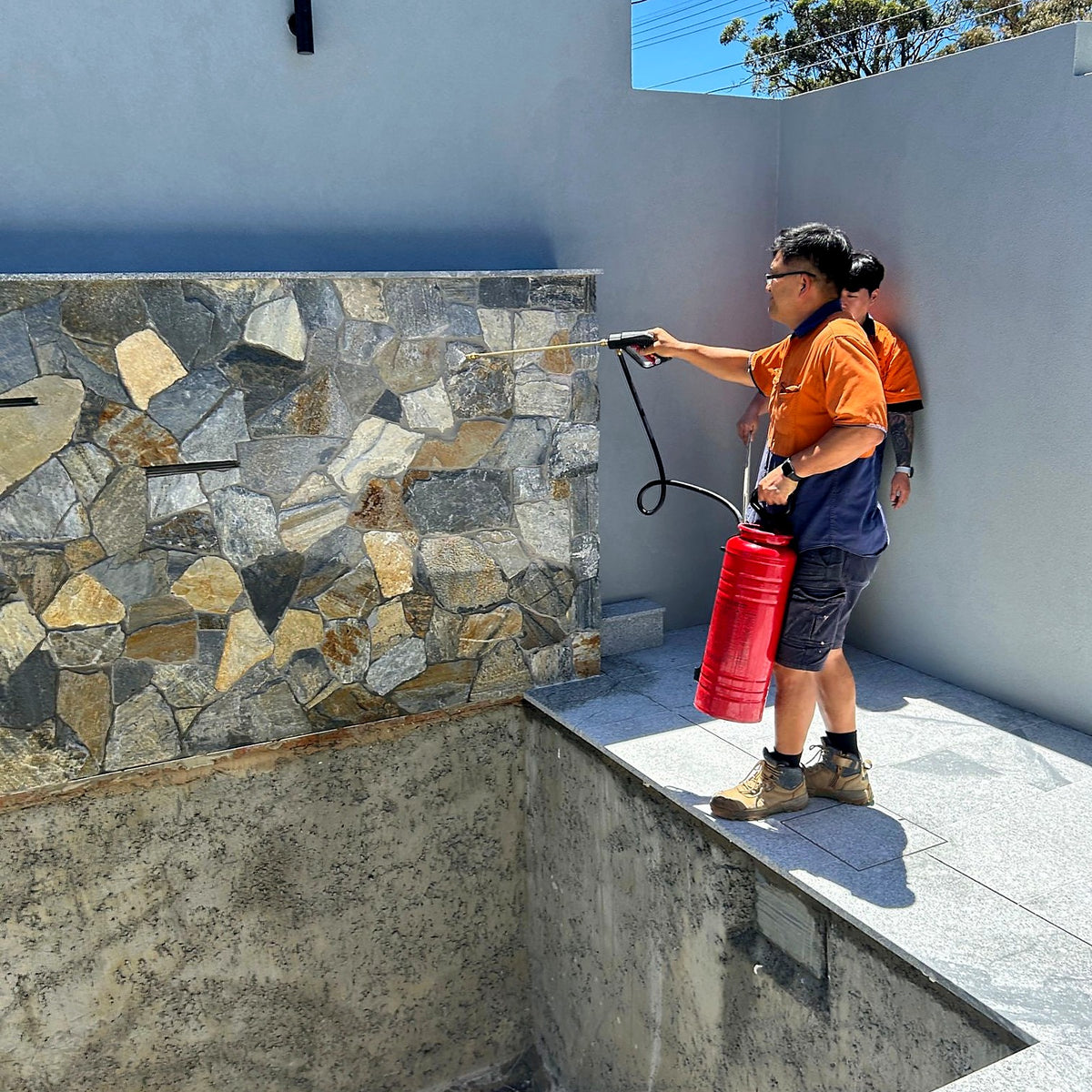 Stone Fountain Wall Cleaning and Sealing - Drummoyne - project photo 3