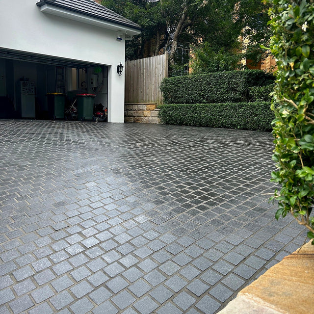 Black Raven Paver Driveway Cleaning and Sealing - Castle Hill - project photo 1