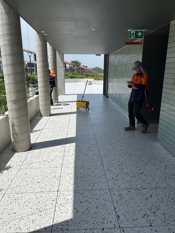 Podium Paver Cleaning and Anti-Slip Sealing - Alexandria - project photo 2