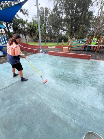 Playground Coloured Concrete Anti-Slip Sealing - Taren Point - project photo 5
