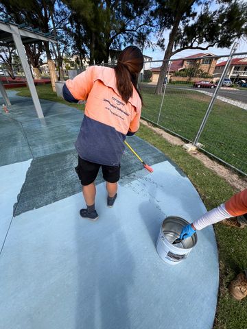 Playground Coloured Concrete Anti-Slip Sealing - Taren Point - project photo 6