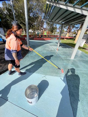 Playground Coloured Concrete Anti-Slip Sealing - Taren Point - project photo 7