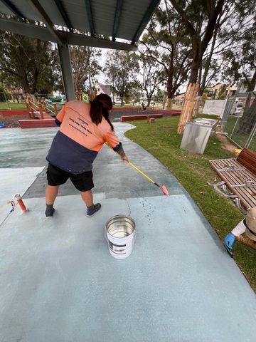 Playground Coloured Concrete Anti-Slip Sealing - Taren Point - project photo 8