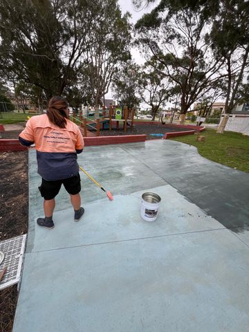 Playground Coloured Concrete Anti-Slip Sealing - Taren Point - project photo 9