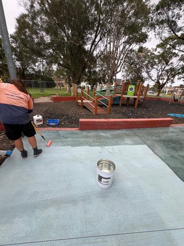 Playground Coloured Concrete Anti-Slip Sealing - Taren Point - project photo 11
