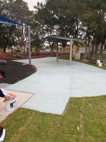 Playground Coloured Concrete Anti-Slip Sealing - Taren Point - project photo 19